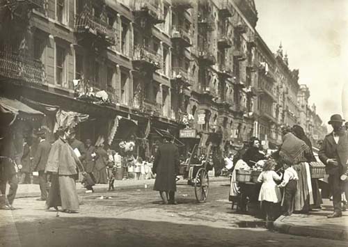 Jacob Riis (possibly by) - Street Scene on  New York's Lower East Side