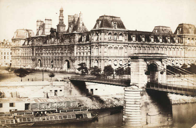 Fr. Alphonse Fortier - Paris--L' Hotel de Ville et le Pont d'Arcole Fr. Alphonse Fortier - Paris--L' Hotel de Ville et le Pont d'Arcole