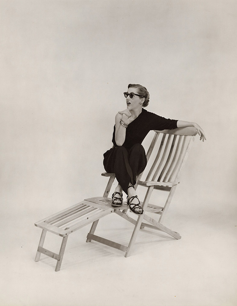 Kenneth Heilbron - Advertising Image of a Woman on Folding Beach Chair