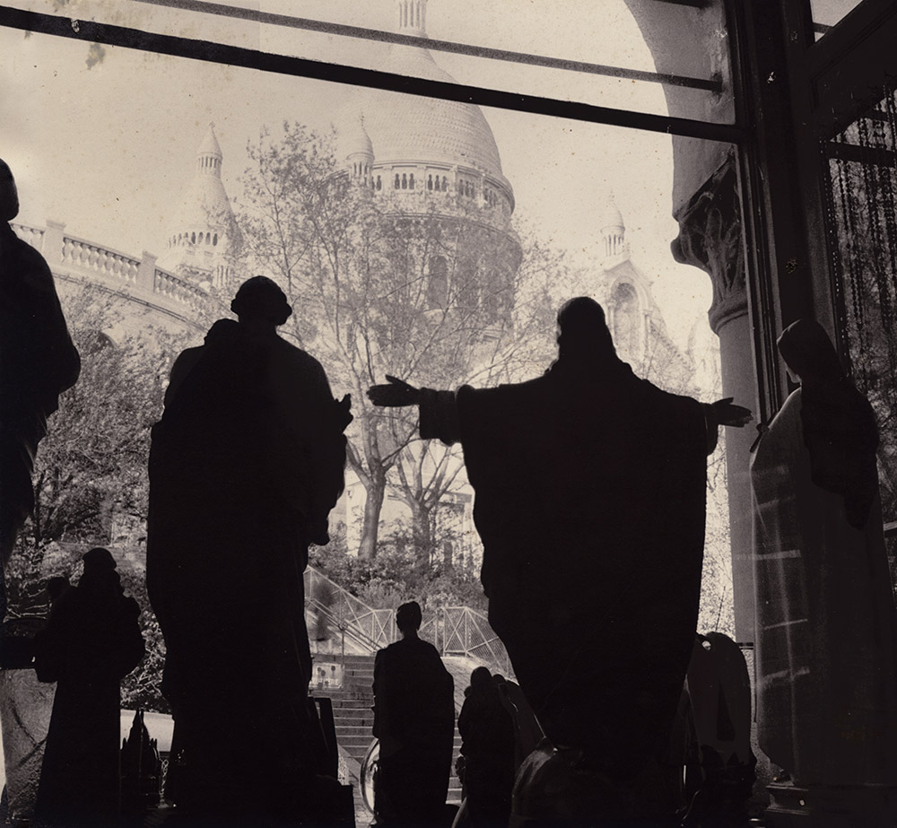 Albert Monier - Holy Statues with Sacre-Coeur in Backgound, Paris Albert Monier - Holy Statues with Sacre-Coeur in Backgound, Paris