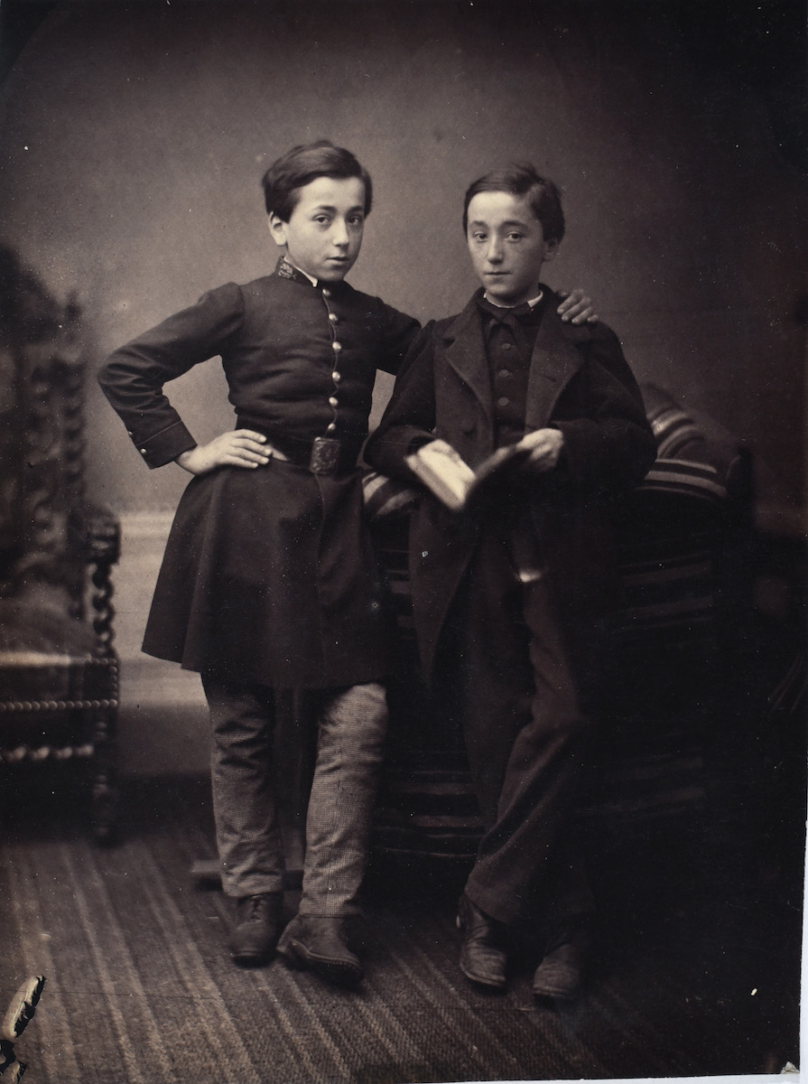 Jean-Baptiste Frenet - Two Young Boys, One in Military Dress and the Other Holding Book Jean-Baptiste Frenet - Two Young Boys, One in Military Dress and the Other Holding Book