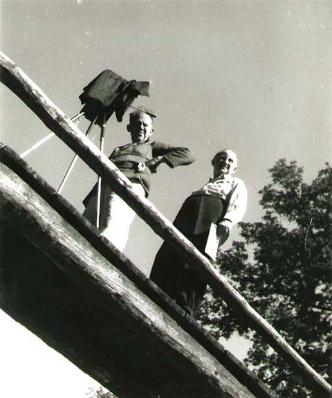 Portrait of Josef Sudek and Another on a Bridge