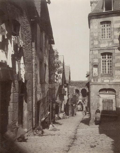 Henri Tournier - A Street in Bretagne in Sunlight and in Rain